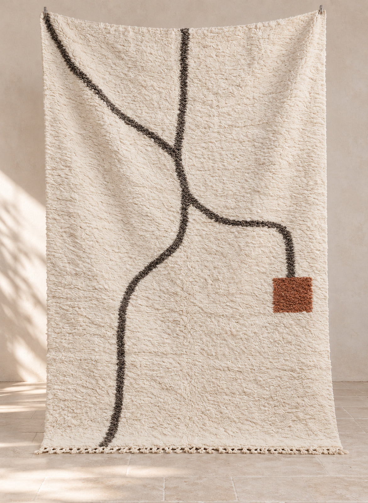 Handmade Beni Ourain rug model BWO-25, full view