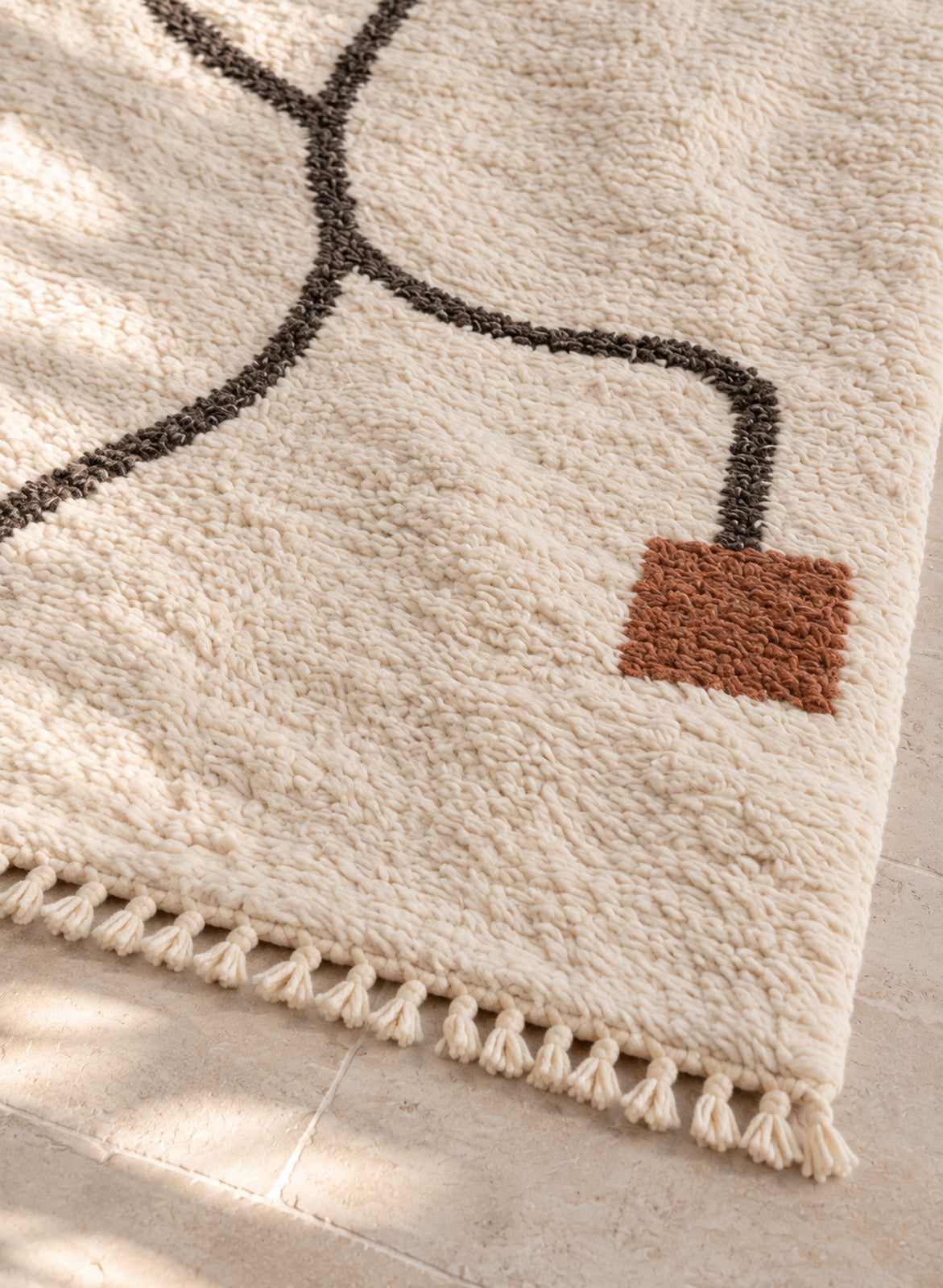 Fringe of Beni Ourain rug model BWO-25