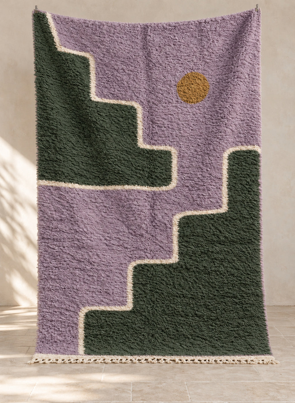 Handmade Beni Ourain rug model BWO-27, full view