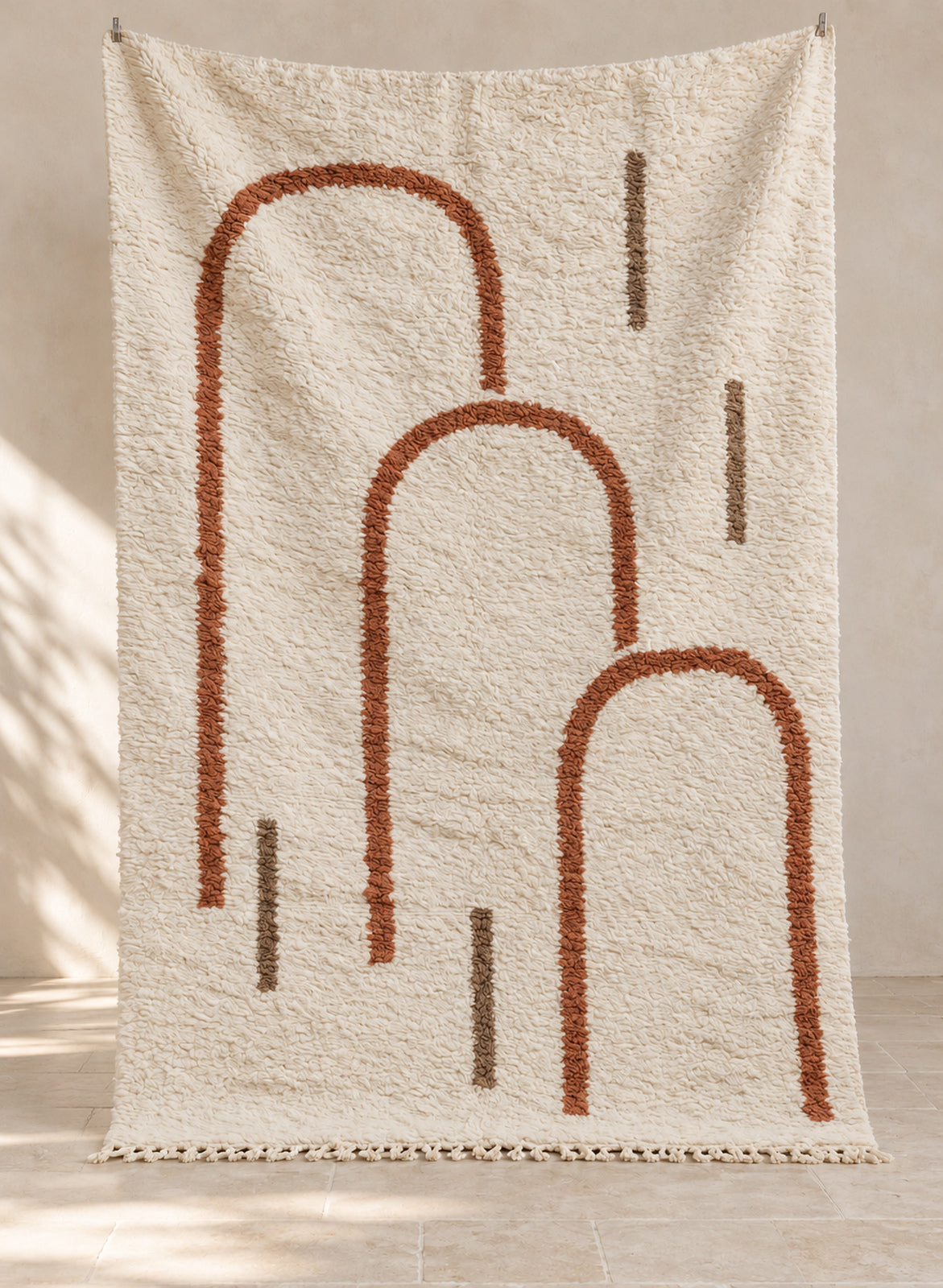 Handmade Beni Ourain rug model BWO-28, full view