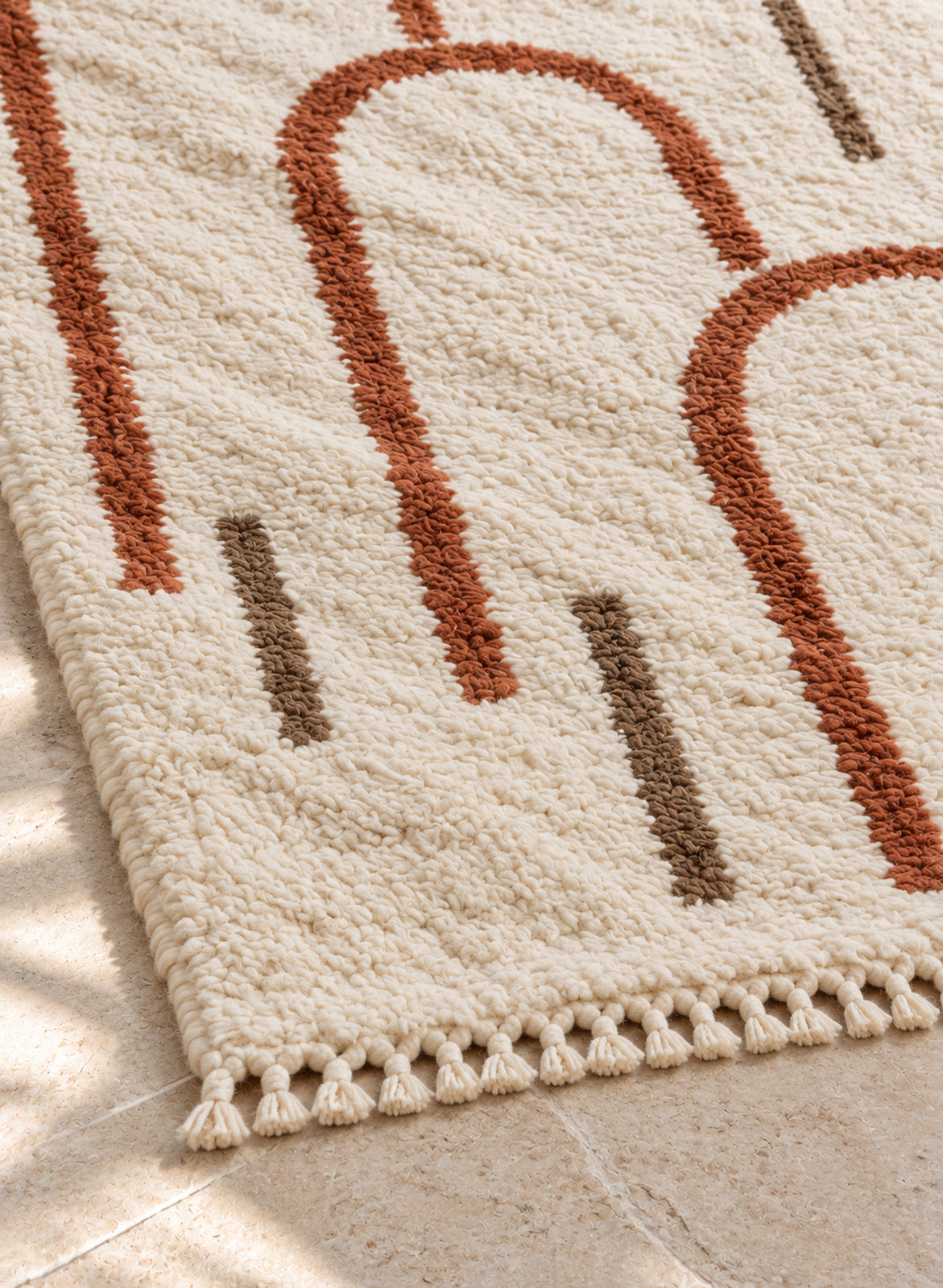 Fringe of Beni Ourain rug model BWO-28