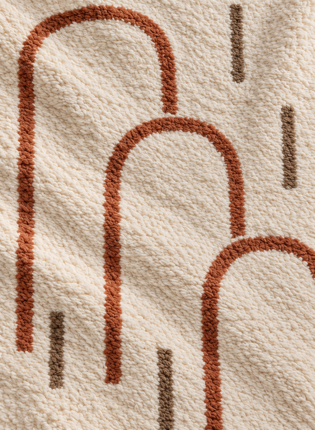 Wool texture of Beni Ourain rug model BWO-28
