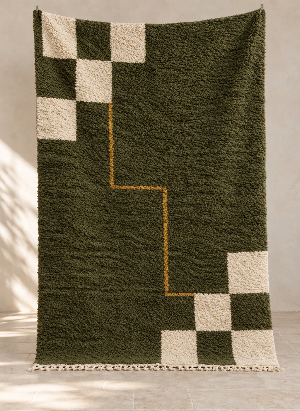 Handmade Beni Ourain rug model BWO-29, full view