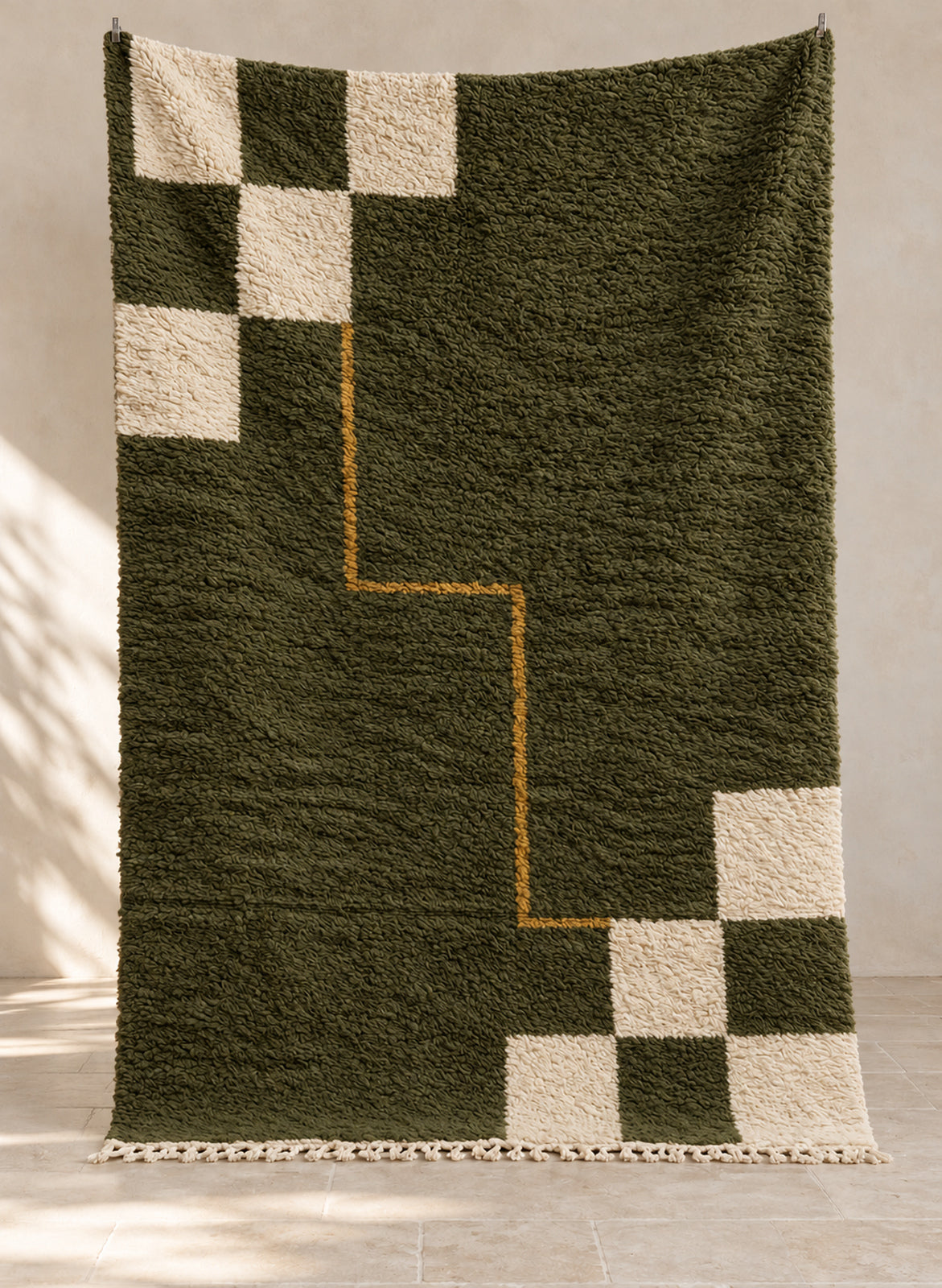 Handmade Beni Ourain rug model BWO-29, full view