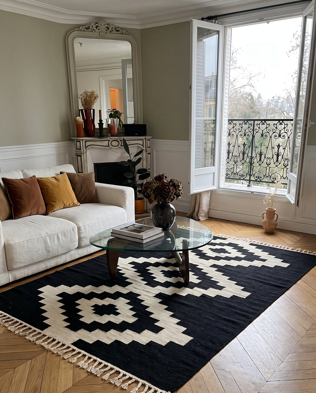 Tanirt kilim in a living room