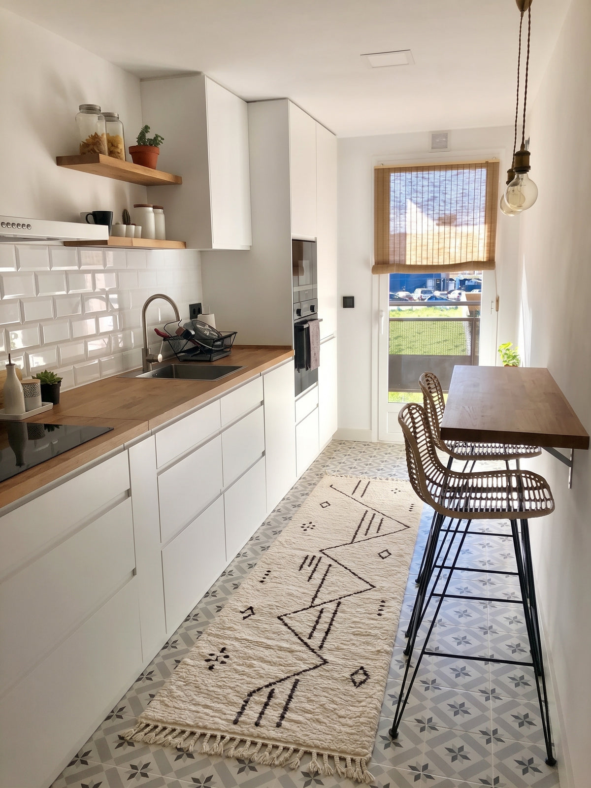 Beni Ourain runner in a kitchen