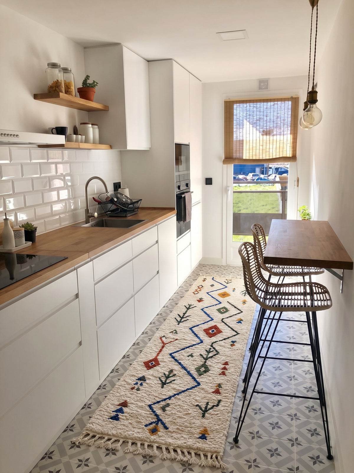 Azilal runner in a kitchen