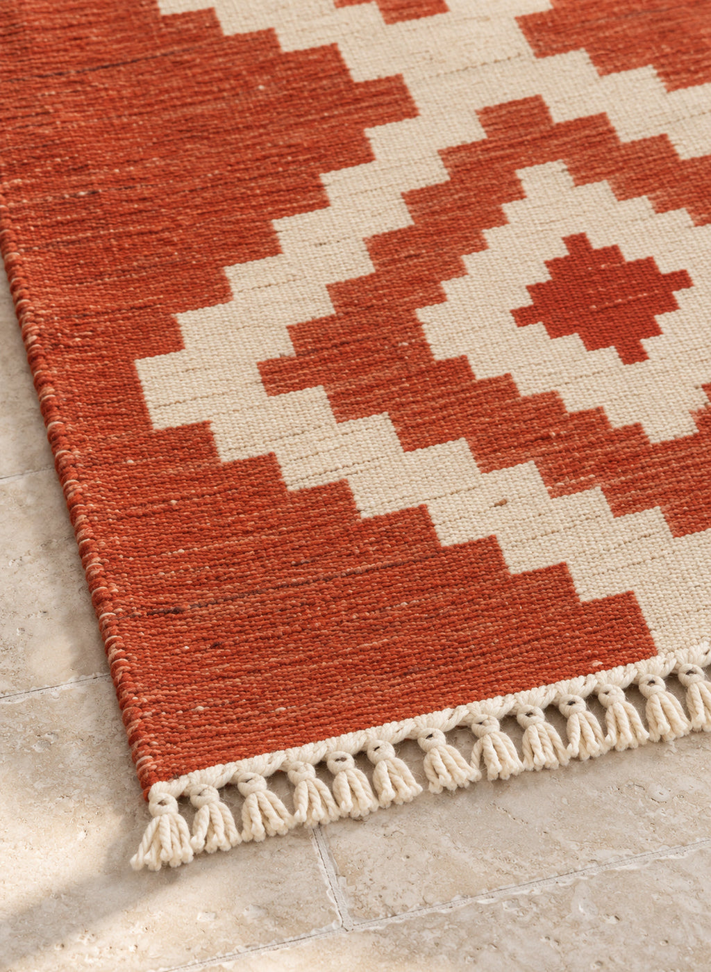 Fringe detail of the Taslit kilim