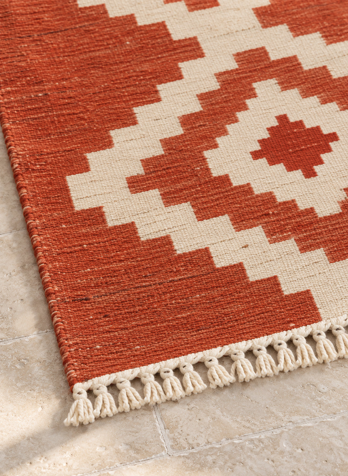 Fringe detail of the Taslit kilim