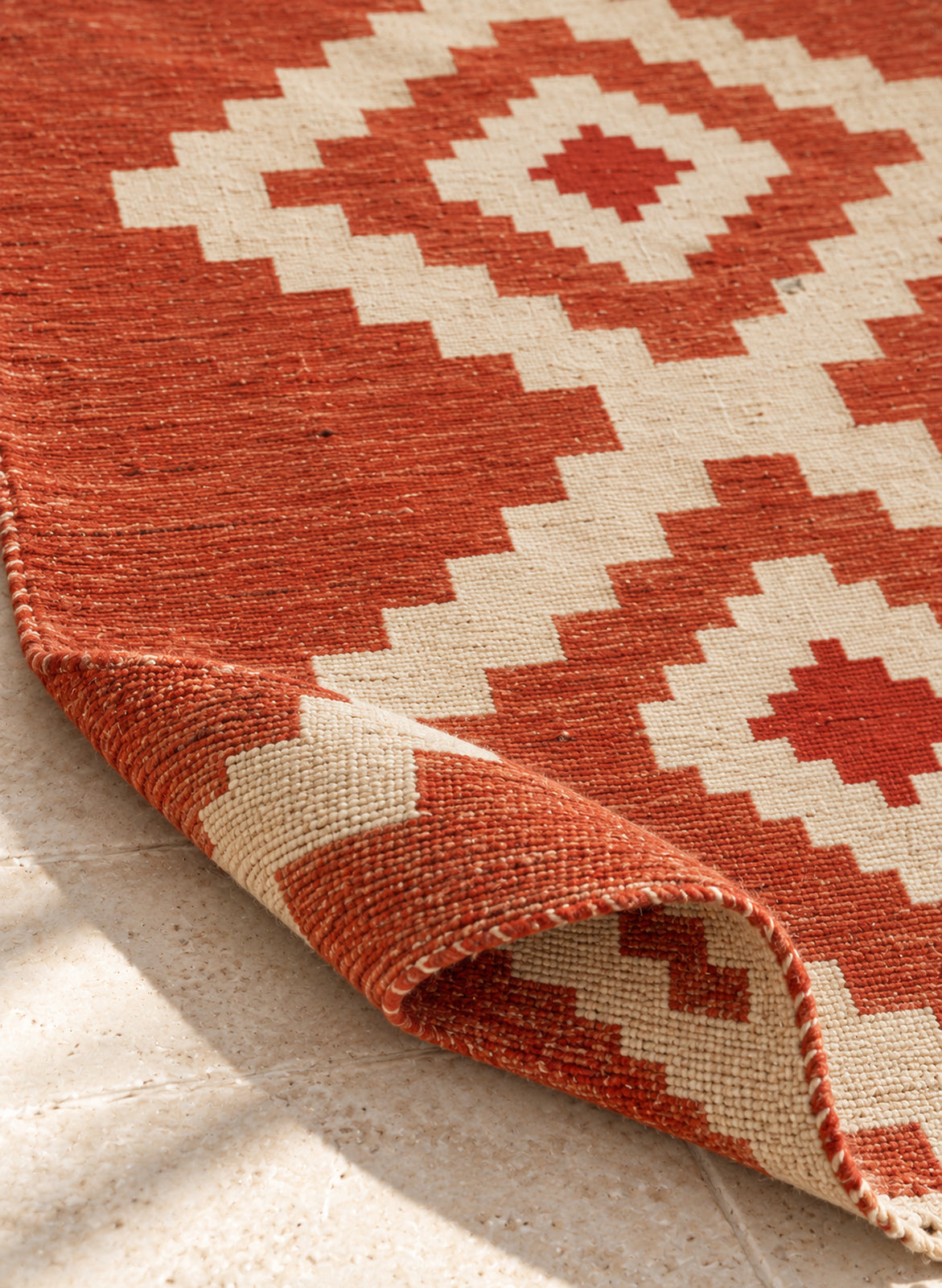 Folded corner of the Taslit kilim