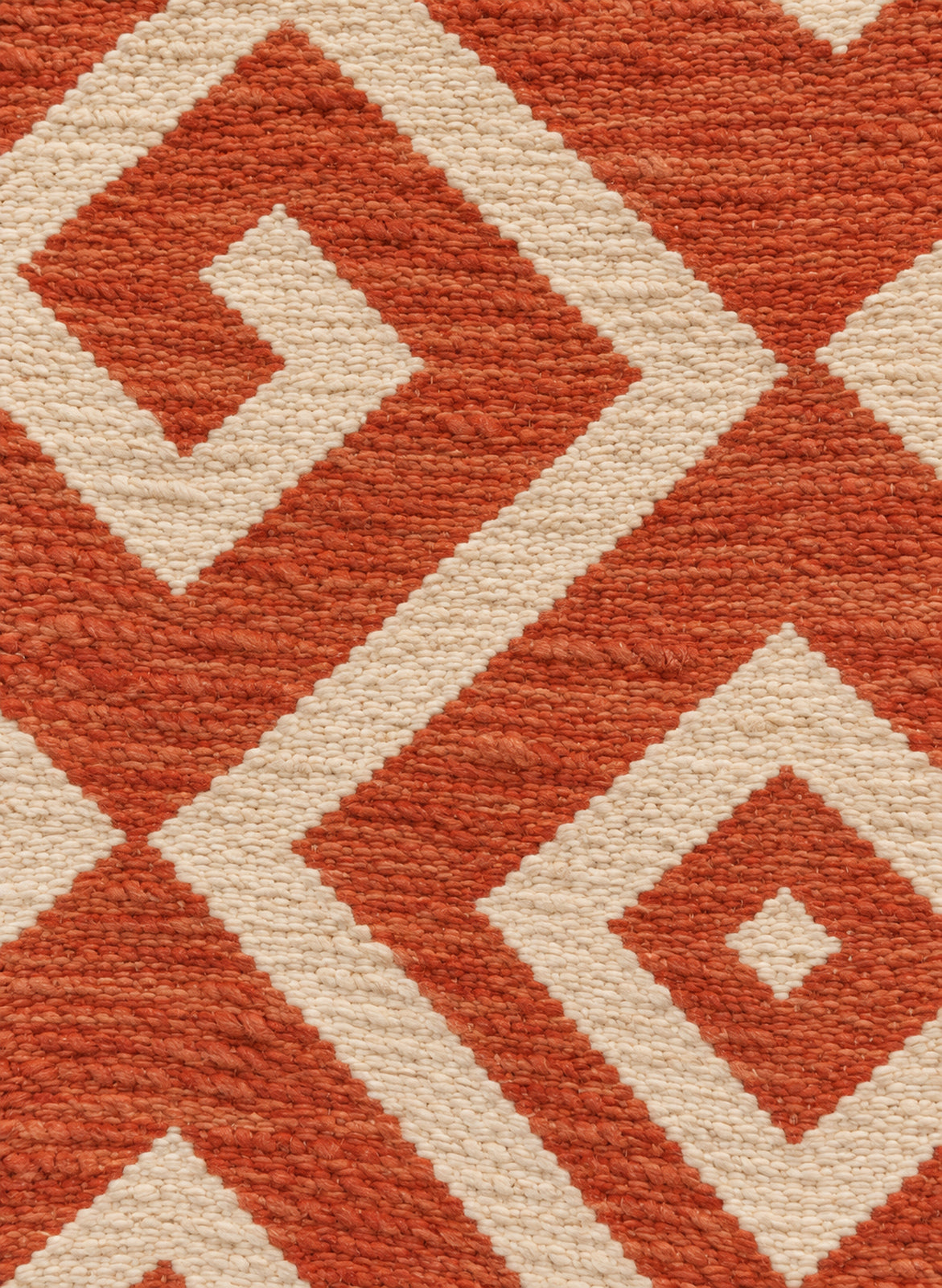 Close-up of the flat-woven wool of the Isfi kilim