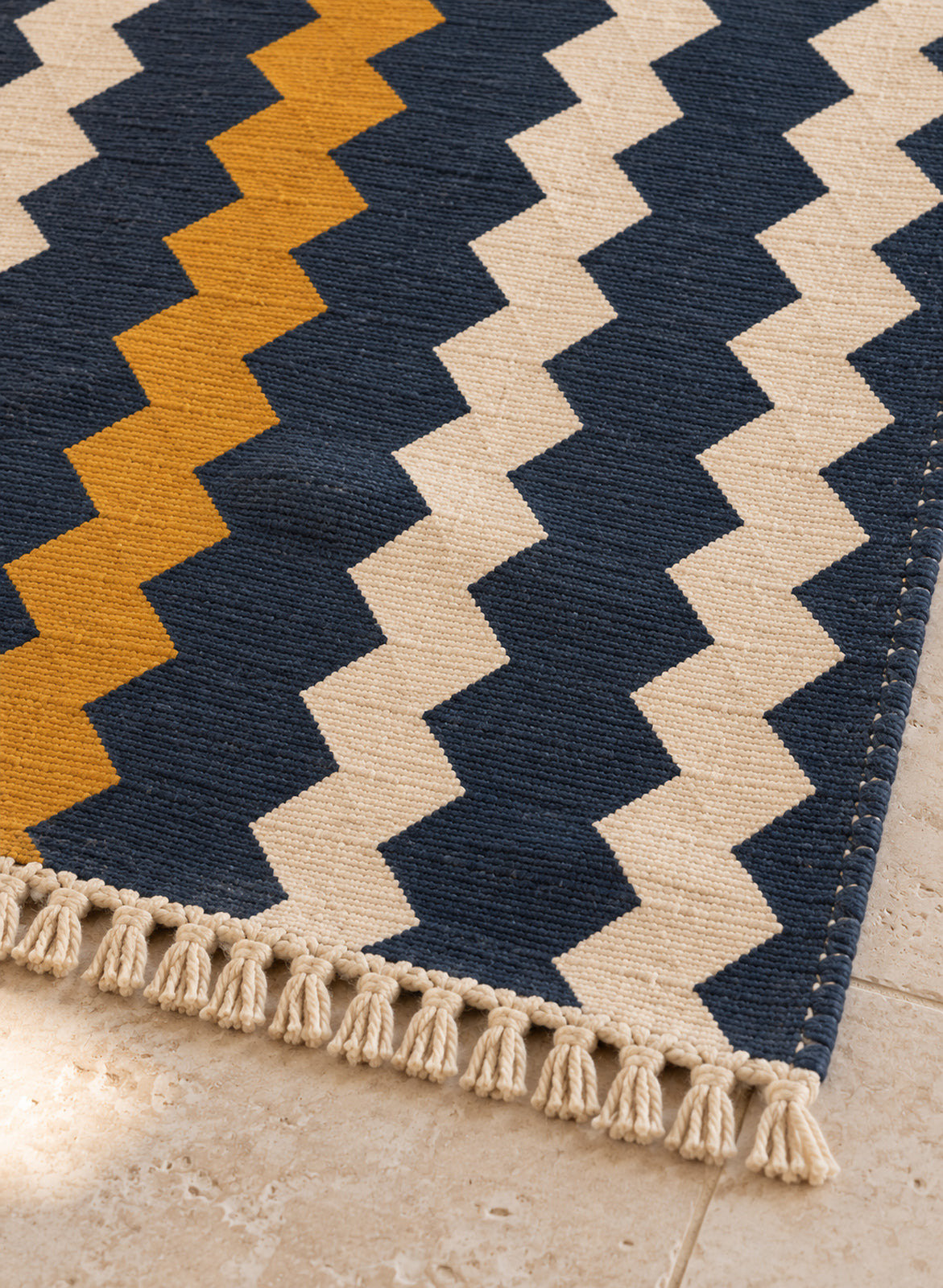 Fringe detail of the Azur kilim