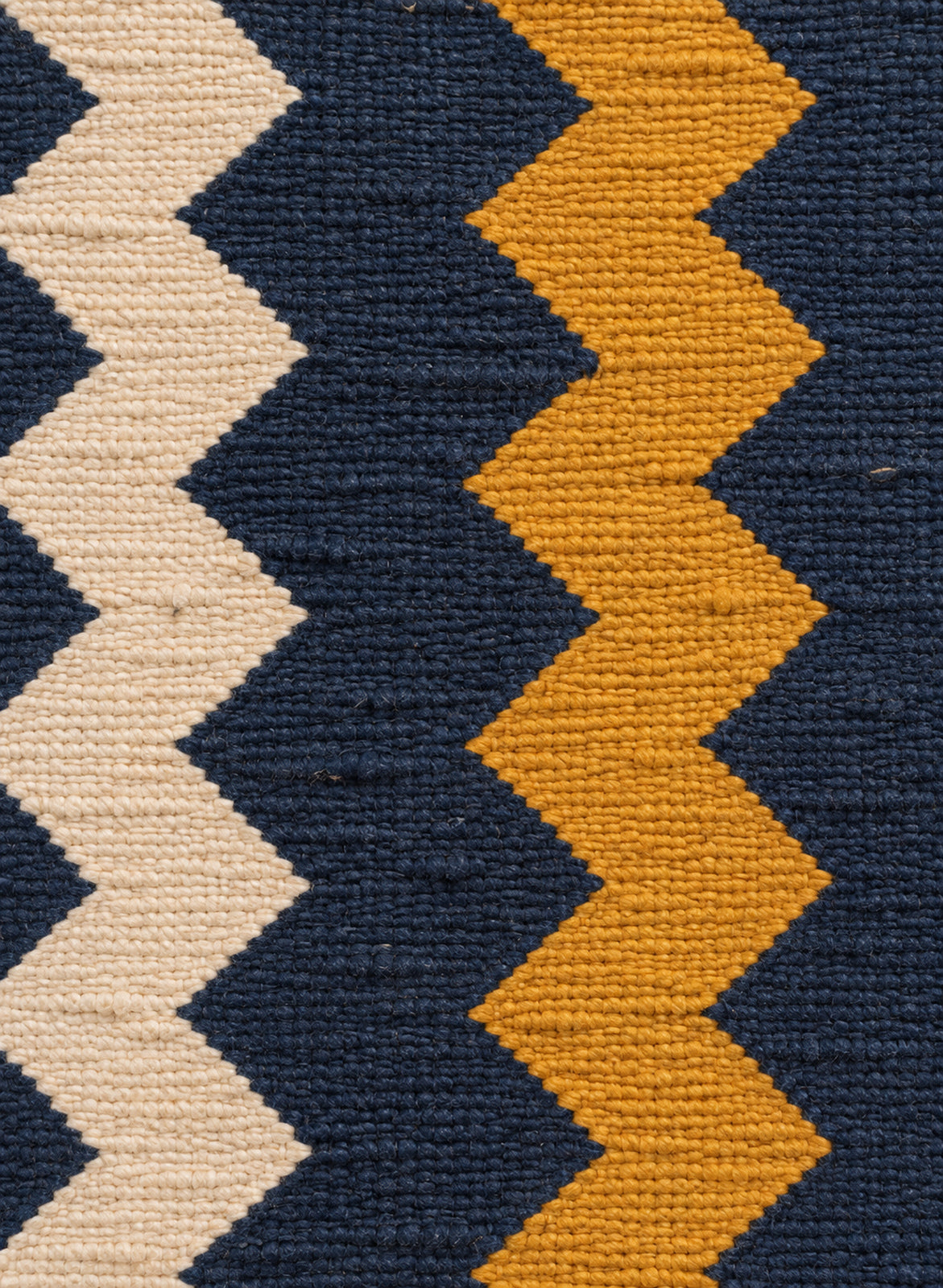 Close-up of the flat-woven wool of the Azur kilim