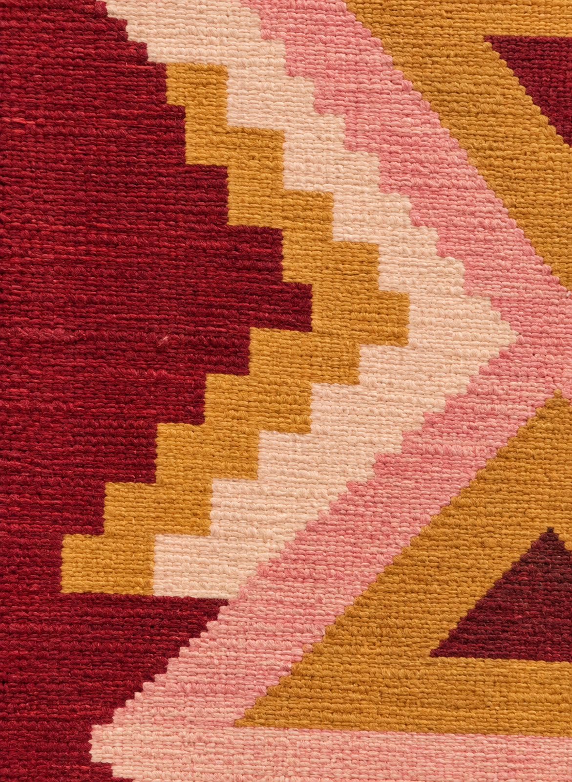 Close-up of the flat-woven wool of the Tala kilim