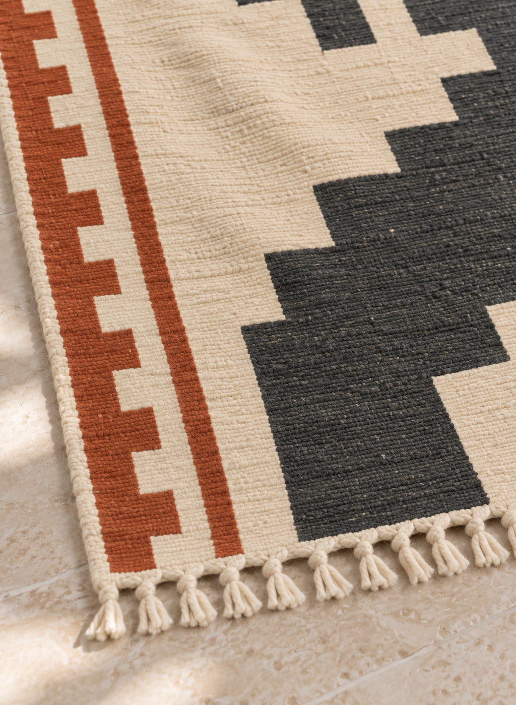 Fringe detail of the Amane kilim