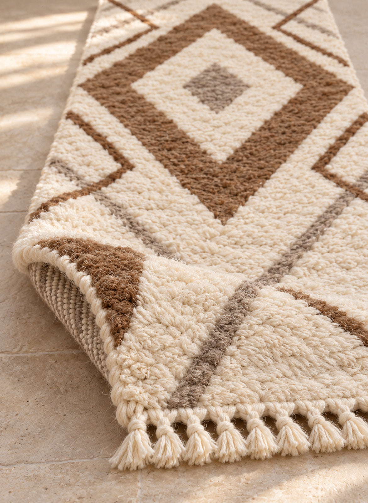 Folded Mrirt runner showing pile thickness