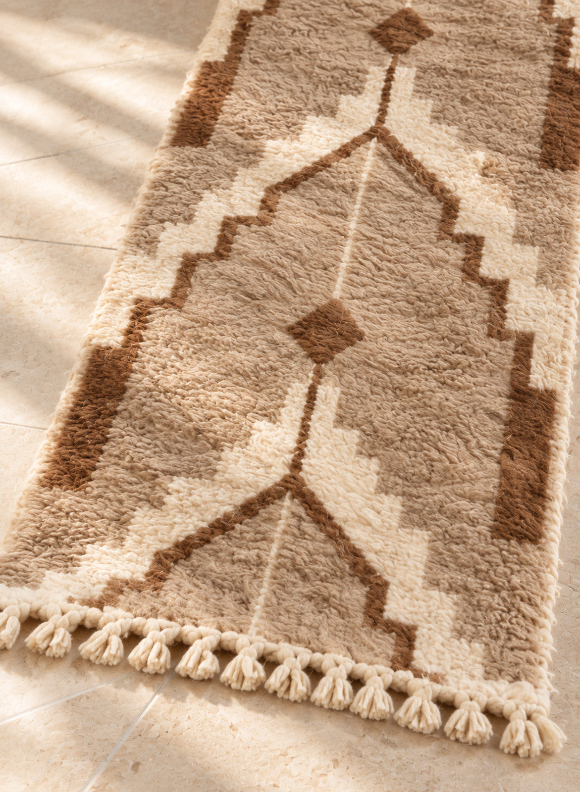 Fringe detail of the Mrirt runner