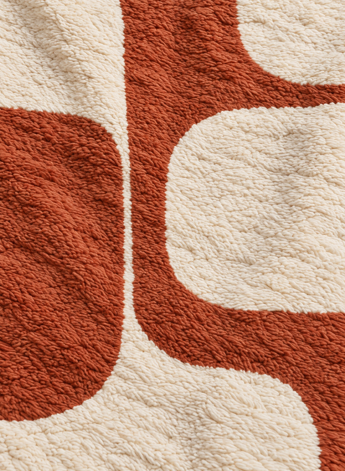 Close-up of the wool texture of Mrirt rug model 02