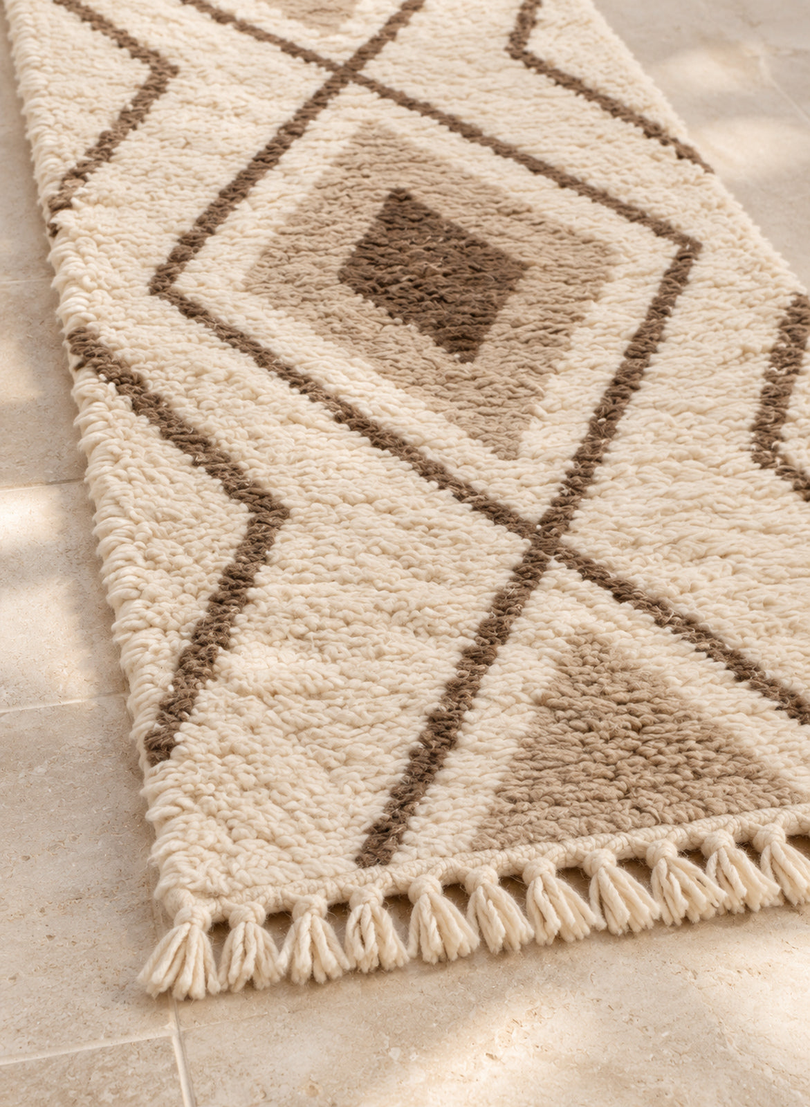 Fringe detail of the Mrirt runner