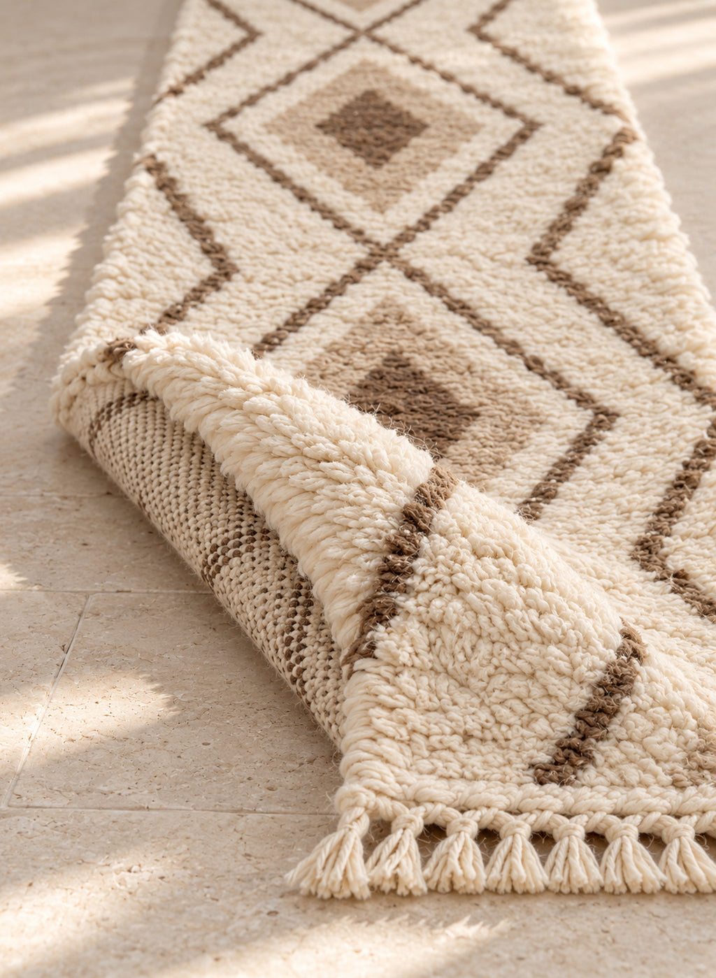 Folded Mrirt runner showing pile thickness