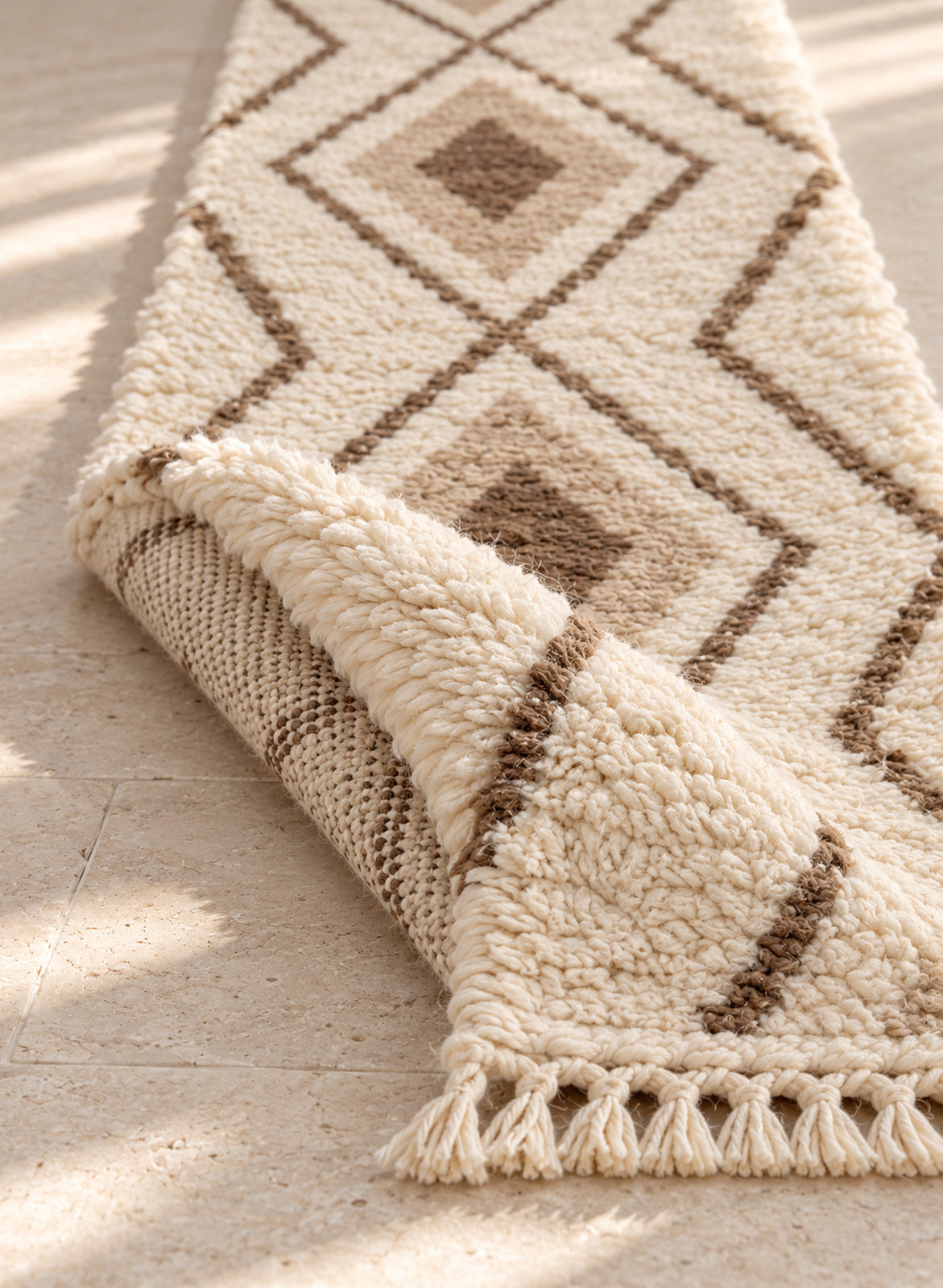 Folded Mrirt runner showing pile thickness