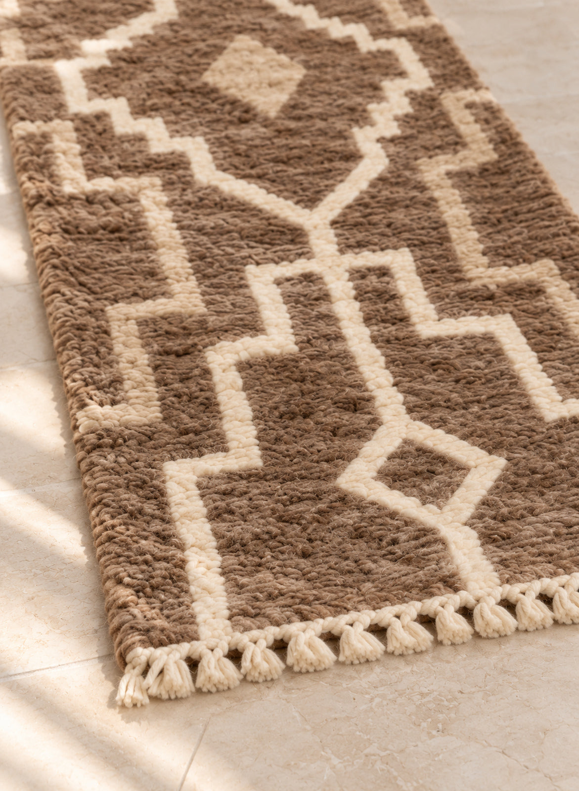 Fringe detail of the Mrirt runner