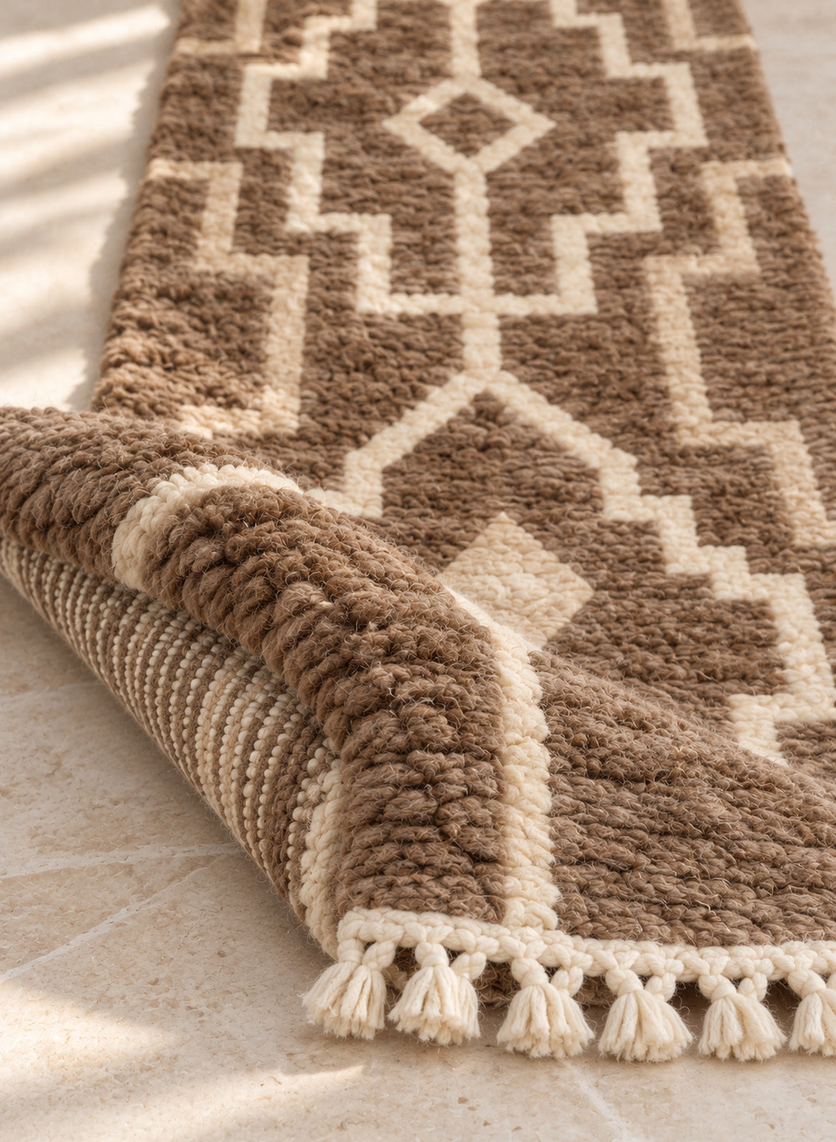 Folded Mrirt runner showing pile thickness