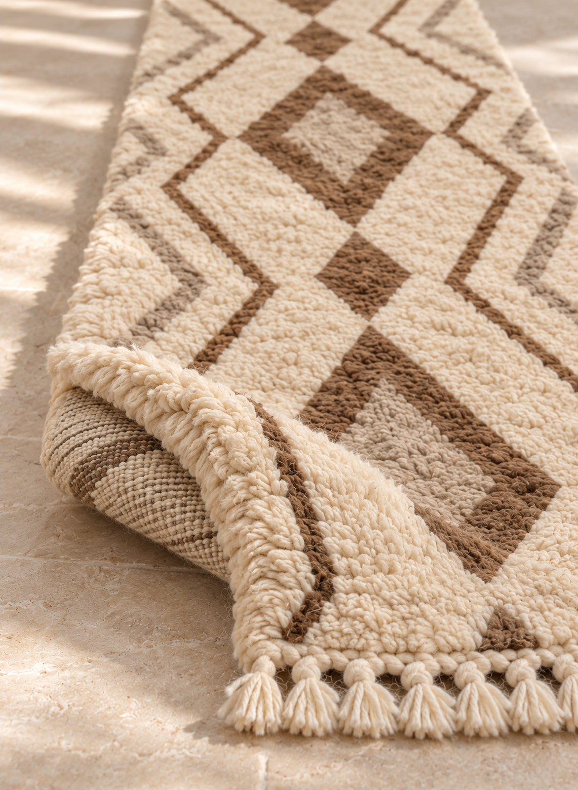 Folded Mrirt runner showing pile thickness