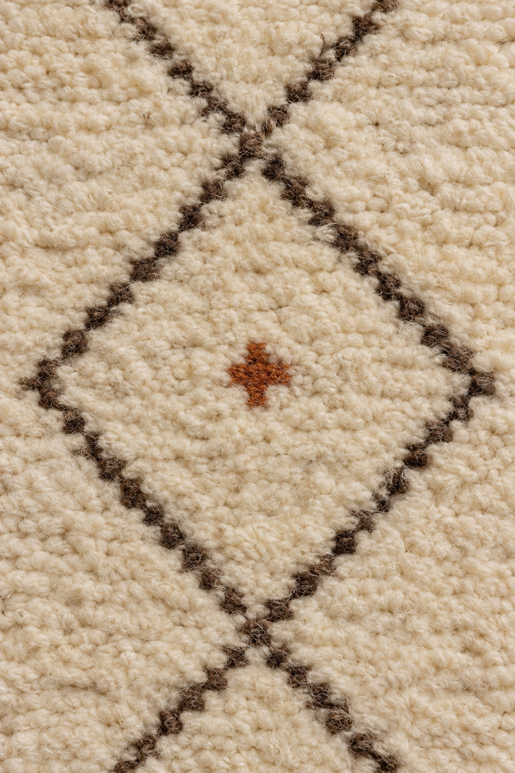 Wool texture of Beni Ourain oval rug model TF-01