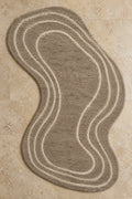 Handmade Beni Ourain shaped rug model TF-02, full view