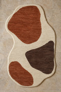 Handmade Beni Ourain shaped rug model TF-08, full view