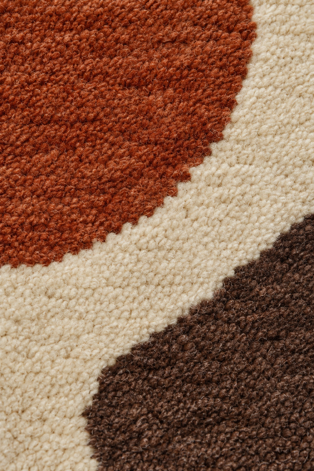 Wool texture of Beni Ourain shaped rug model TF-08
