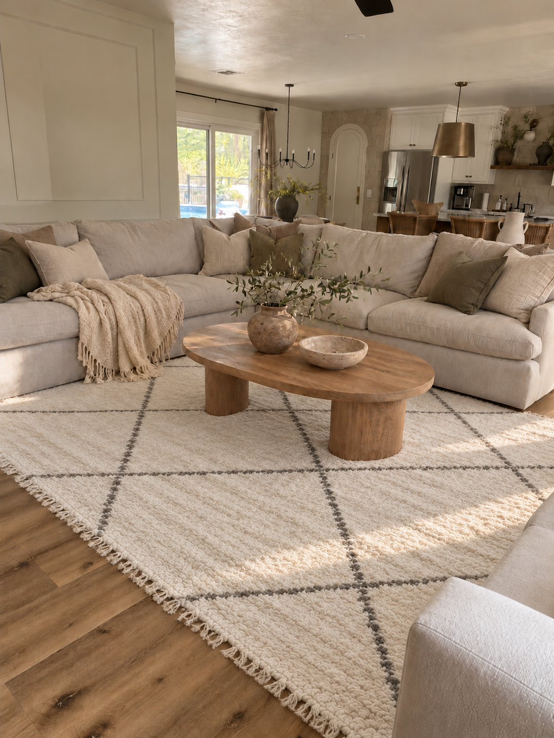 Handmade Beni Ourain rug in a styled interior