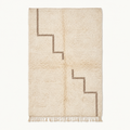 Ivory Azilal rug with taupe paths
