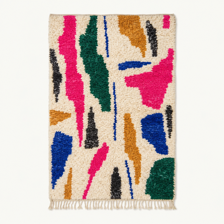 Contemporary Boujaad rug in vibrant colors