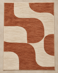 Tapis Mrirt ivoire et terracotta